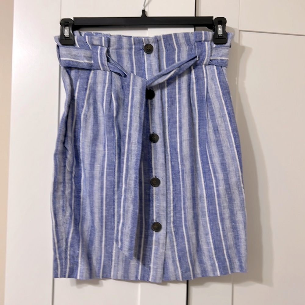 Blue striped skirt